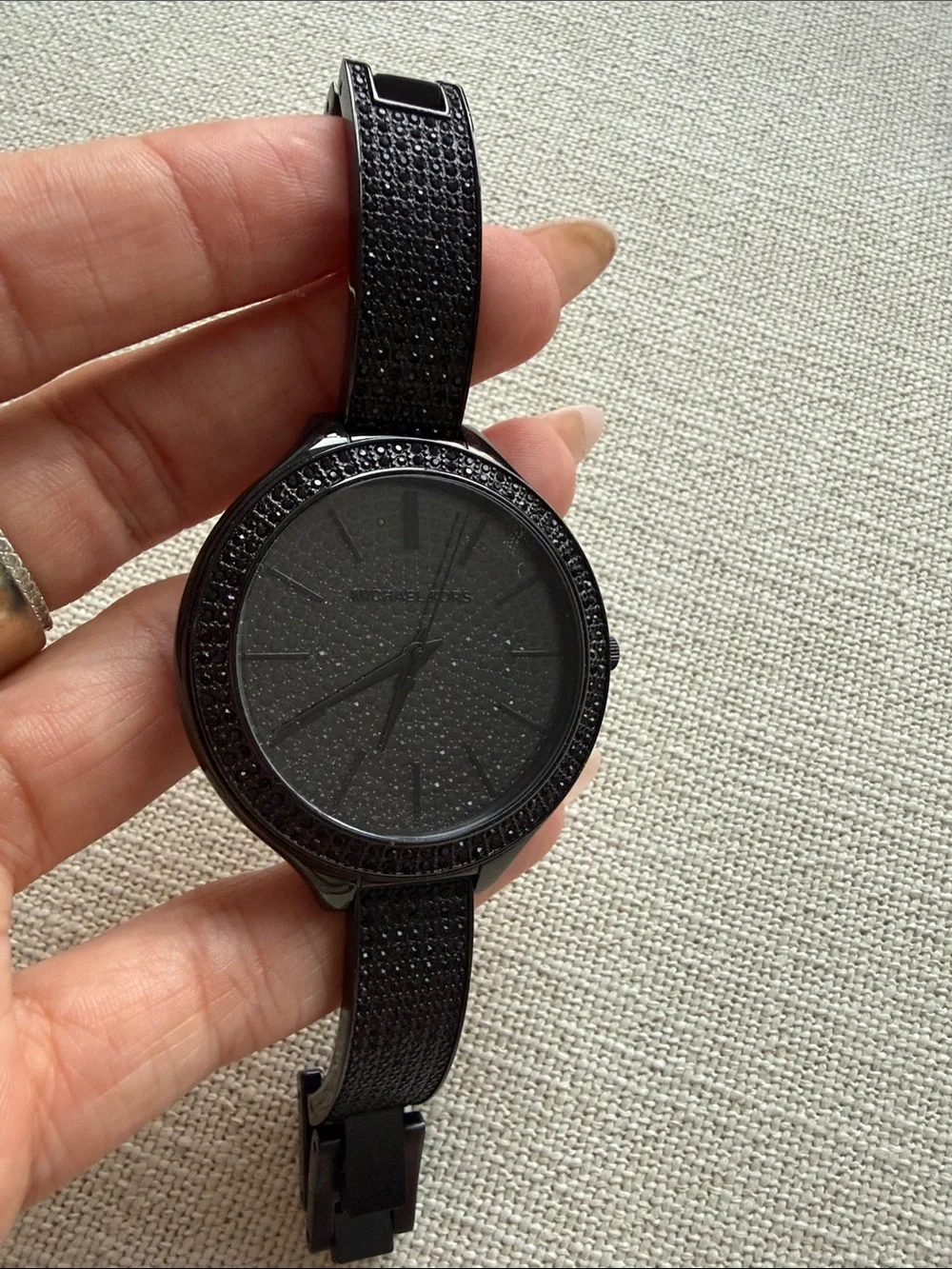 Michael Kors Black Crystal Accent Women’s Watch